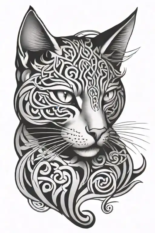 Celtic Cat Head