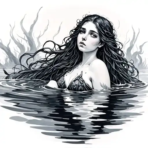 Rusalka In The Water