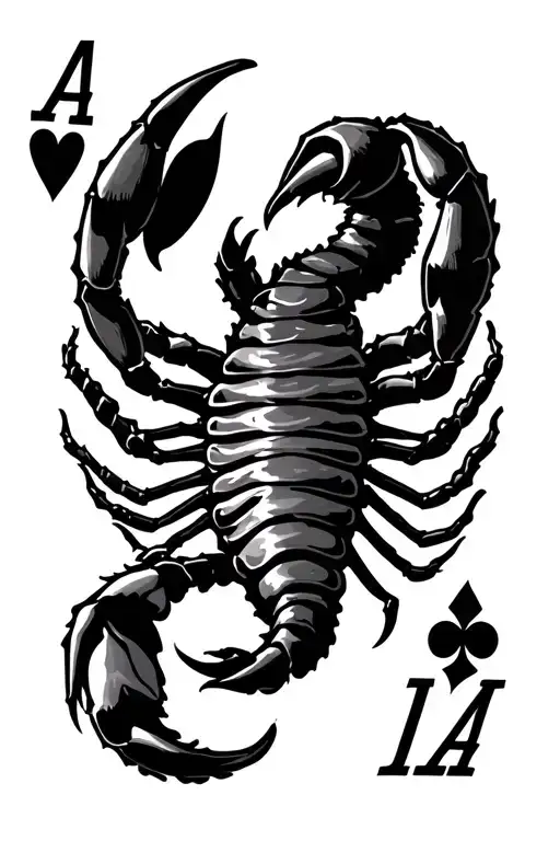 Scorpio Zodiac And Ace Card Ace Of Hearts