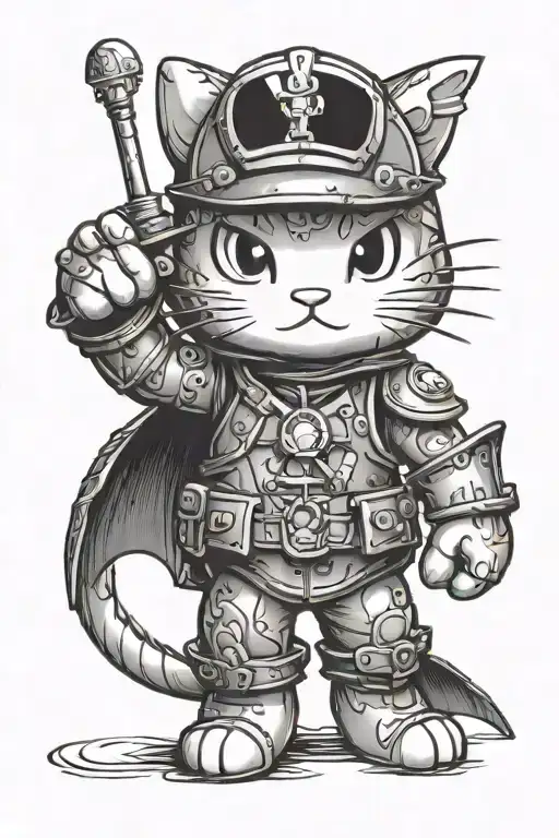 Hello Kitty In How To Train Your Dragon Costume Standing