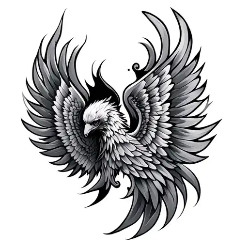 Icare Without Detail With Fire Wings