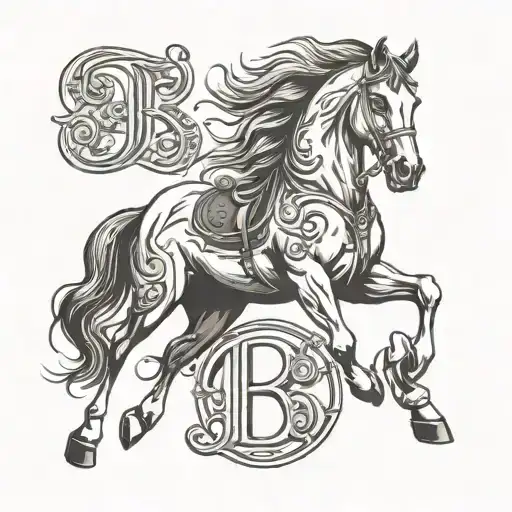 Horse And Letter B