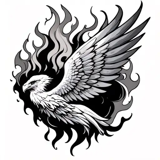 Roman Abstract Icar With Fire Wings