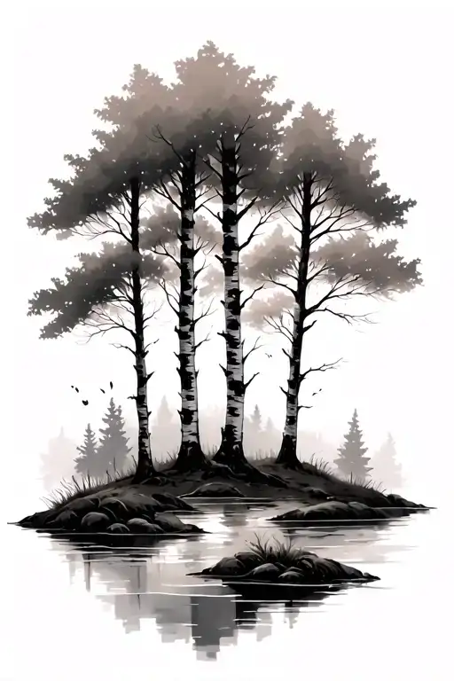 Birch Tree Forest Breastfeeding Subtle References