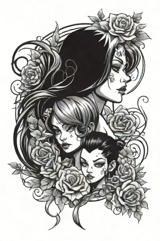 Jinx And Vi With Floral