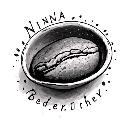 Ninna Bed Mother Written With A Small Coffee Bean Partially