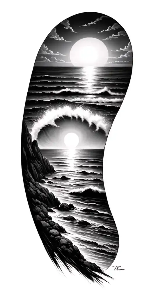 Scenic Ocean Sunset View