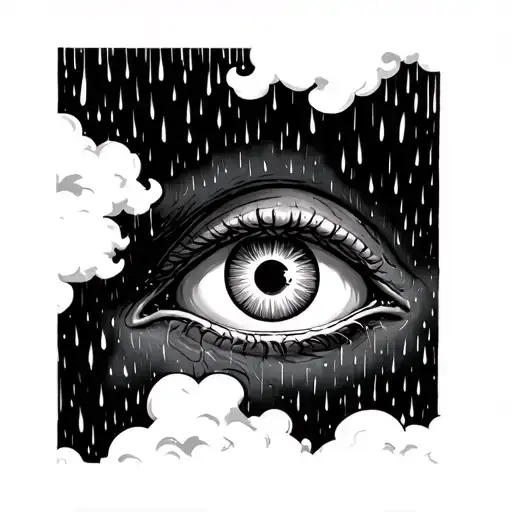 Craven With Sharingan Eye Trough The Dark Raining Clouds