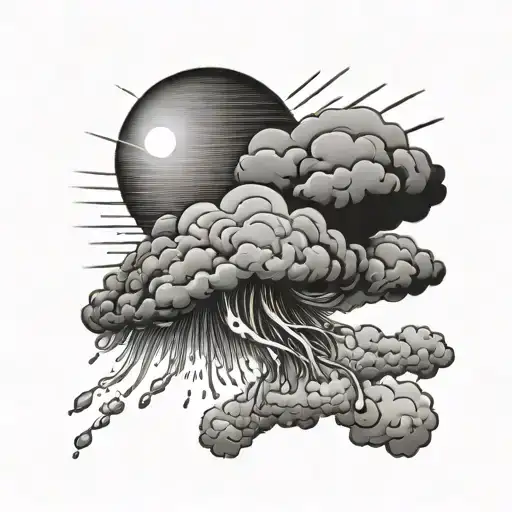 Sunshine And Midnight Rain Cloud