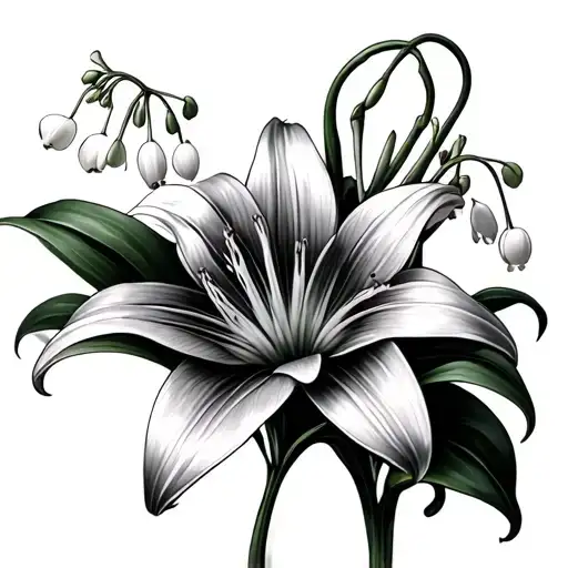 Spider Lily And Lilly Of The Valley Flowers