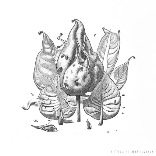 Plant Motif Tobacco And Sweet Potato