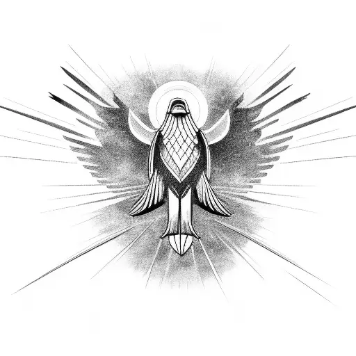 Financial Chart Graph Morphing Into A Soaring Eagle Tattoo