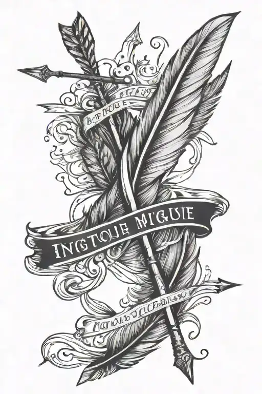 Arrow Feather With Bible Verse Intertwined