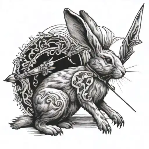 A Rabbit With An Arrow