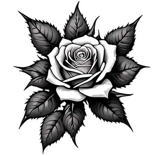 Horizontal Rose Hunter With Thorns