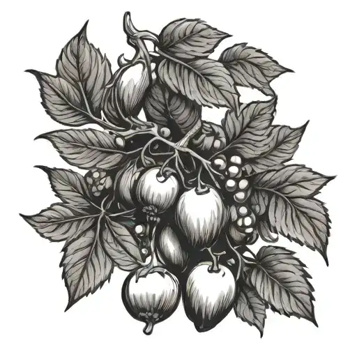 Vine With Branches And Fruit