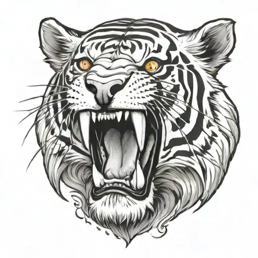 Sabre Toothed Tiger Head