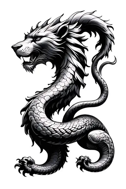 Lion Serpent Curling