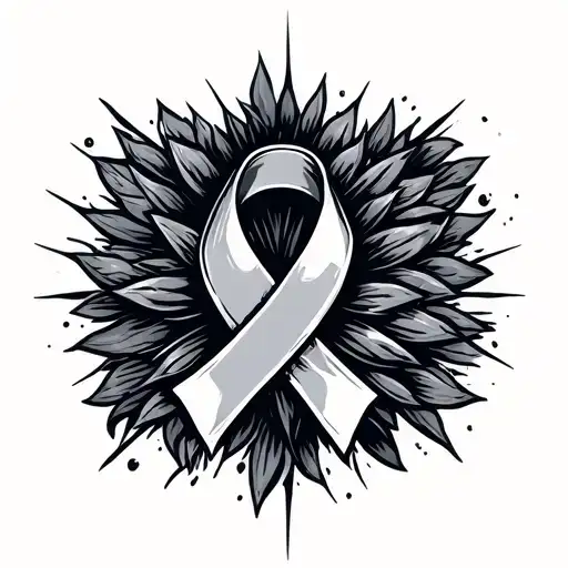 Fuck Cancer With The Ribbon As The U