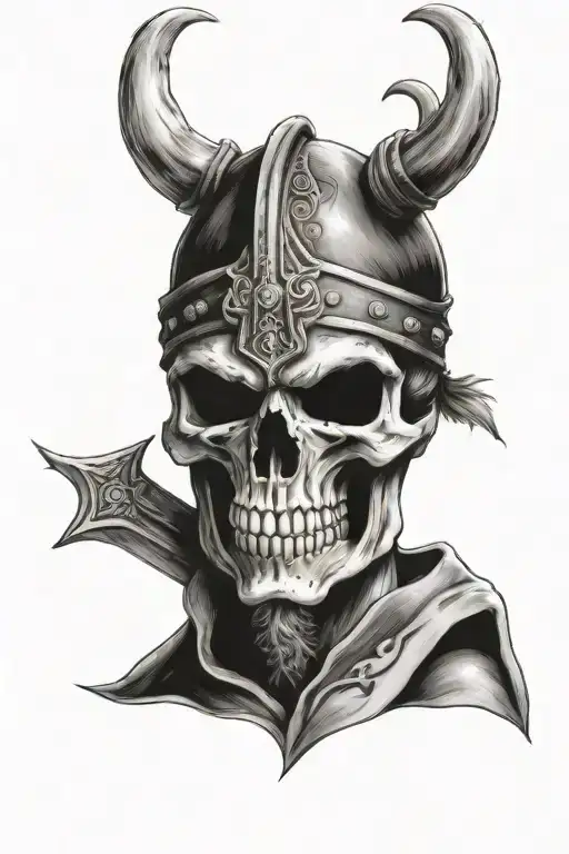Poland And Skull And Viking