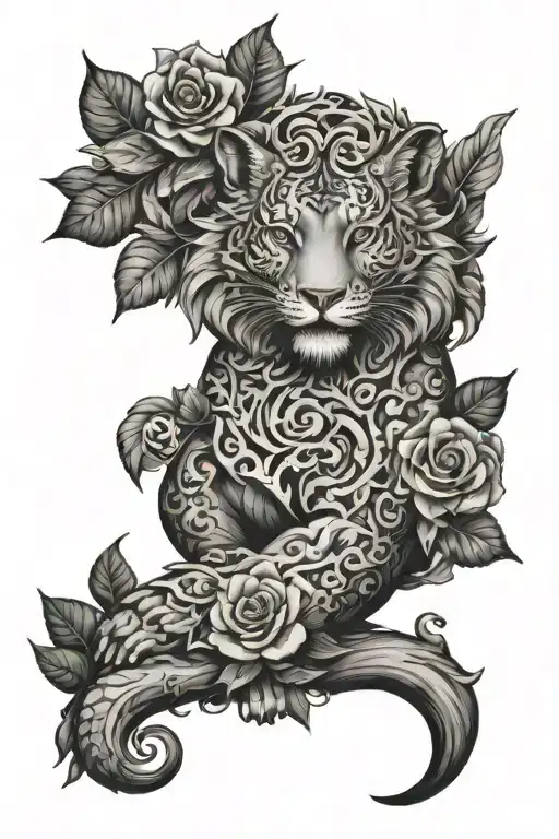 Resilience Growth Strength Animal Sleeve Tattoo Design