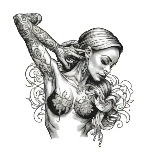 Black Cancer Woman Posing