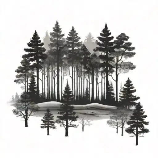 Forest Shadow Tree Line