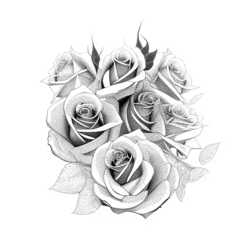 Black Goddess With Roses Around It