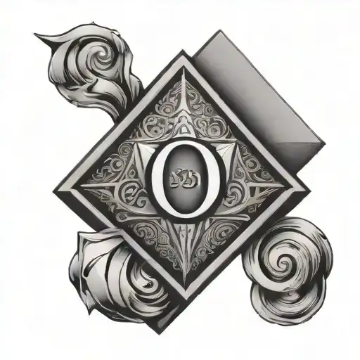 Diamond Shaped Object With Letter O L B S R