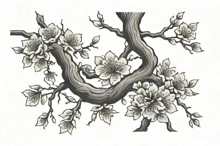 Coverup Cherry Blossom Tree Kids Swinging On Branch