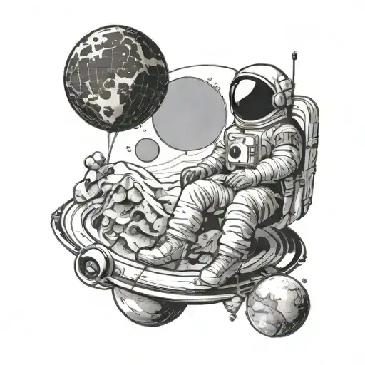 Astronaut Sitting On Saturn With The Words The World Is Yours Being It