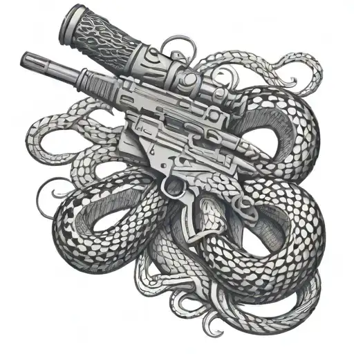 Vertical Ar 15 Rifle Snake Intertwined Don't Tread On Me