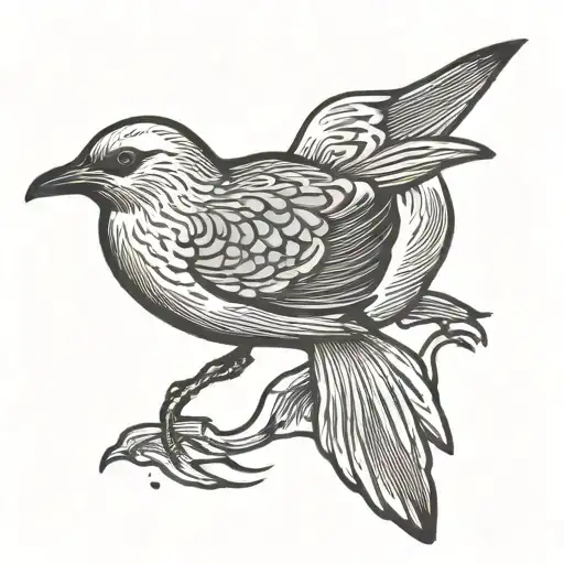 Simple Seal With Bird