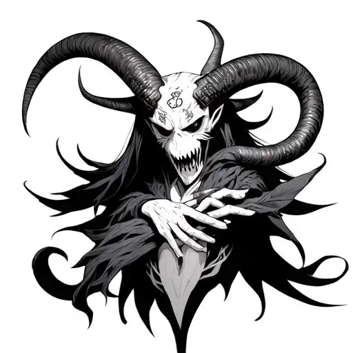 Shinigami From Naruto With Baphomet Style