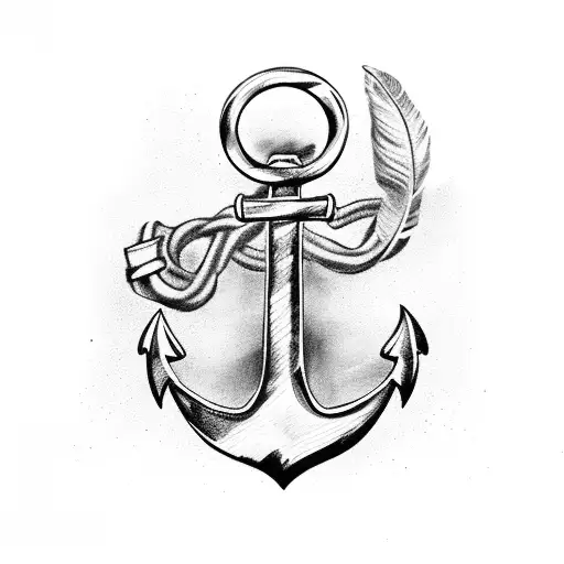 Anchor With A Feather