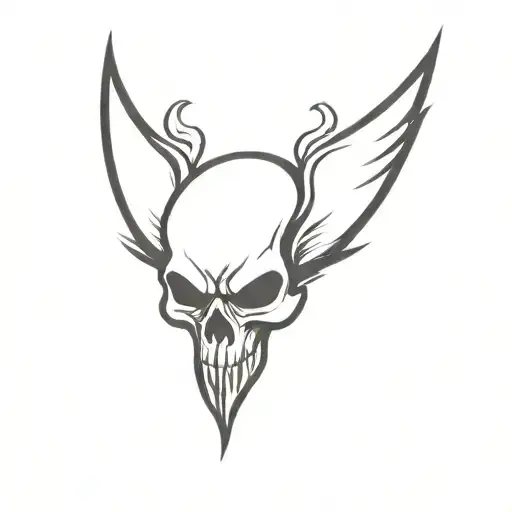 Skull With Wings Made