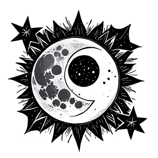 Moon Stars And Sun