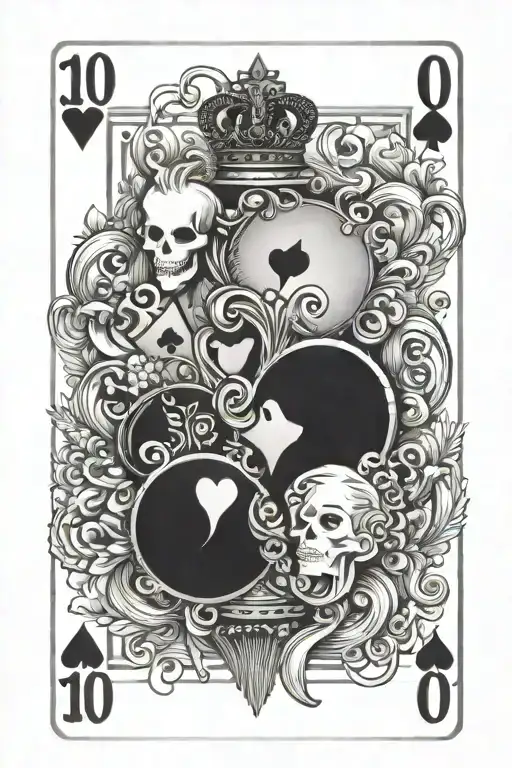 Ten Of Hearts Playing Card Deck