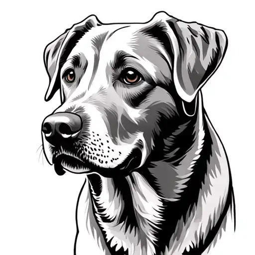 A Labrador Dog Face Very Simple