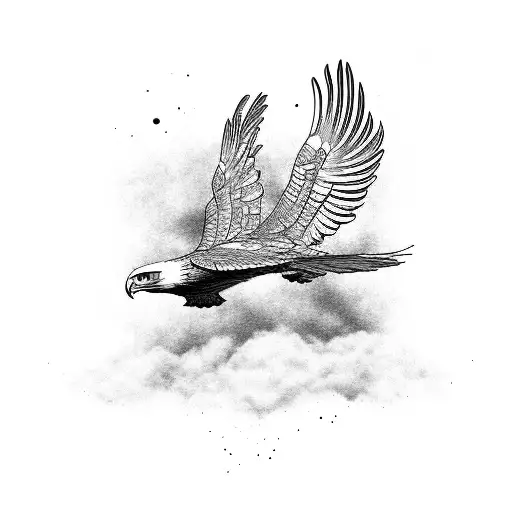 Financial Chart Graph Morphing Into A Soaring Eagle