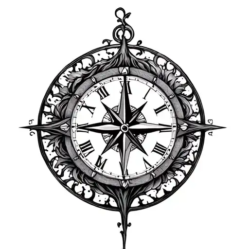 Tree Of Life Clock Compass