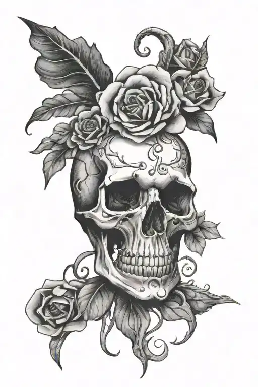 Skull Soft Shading Very Simple Heart