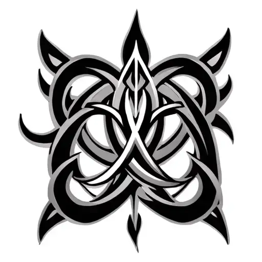 Tribal With Survivor Symbol Intertwined