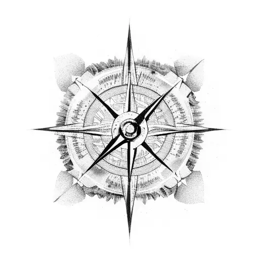 Mountain Scene Compass Road With Bikes