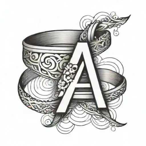 Ankle Bracelet With Letter A Minimalist