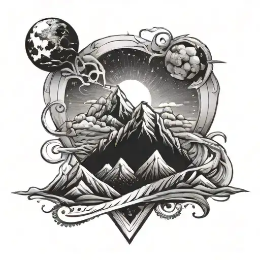 Love Mountain Night Infiny