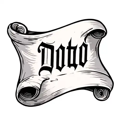 Greek Scroll With Writing