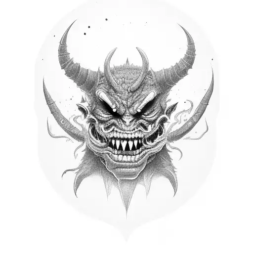 Devil Demon Sharp Tooth Goblin Style