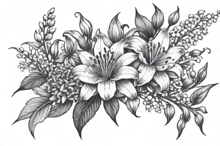 Carnation Lily Of Valley Aster Flower