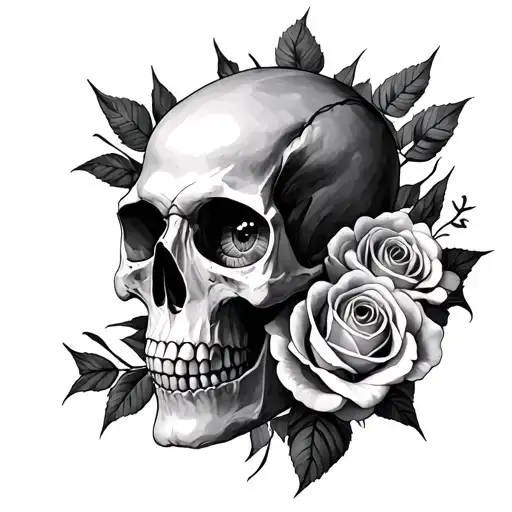 Skull Roses And Eye Ball Transforming